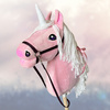 Hobby Horse - Jednorożec Różowy koń na kiju Rainbow PREMIUM A3