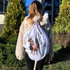 Koń na kiju Hobby Horse - Kasztan Gniady, brązowy z czarną grzywą Średni + Torba / Plecak do transportu