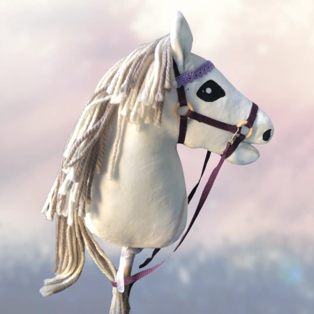 Koń na kiju Hobby Horse - Bella Biały Średni 