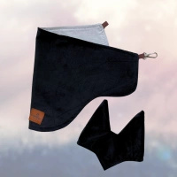 Zestaw akcesoriów - Nauszniki i derka  dla Hobby Horse - kolor czarny