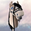 Koń na kiju Hobby Horse - KARY przydymiony, z Imieniem dziecka + marchewka GRATIS! Duży