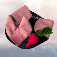 Zestaw akcesoriów Konienakiju - Nauszniki i derka + SMACZEK dla Hobby Horse - kolor ciemny pudrowy róż, buraczek