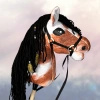 Koń na kiju Hobby Horse - Dakota Srokaty z czarną grzywą Mały
