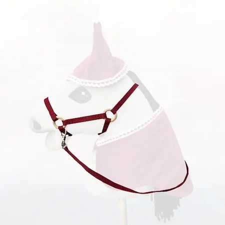 Kantar i wodze dla Hobby Horse, ogłowie - kolor bordowy