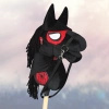 Hobby Horse, Koń na kiju - Hobby Spider czarny A4 z opaską, kolekcja Hobby Hero