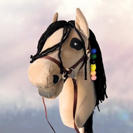 Koń na kiju Hobby Horse - Grizzly Cappuccino Średni