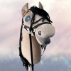 Koń na kiju Hobby Horse - KARY przydymiony, z Imieniem dziecka + marchewka GRATIS! Średni