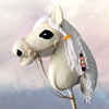 Koń na kiju Hobby Horse - Perlino Beżowy Średni