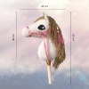 Hobby Horse Konienakiju dla dzieci  - Bystra Czarny z czarną grzywą  + kantar i uwiąz A4 Mały koń na kiju