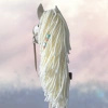 Koń na kiju Hobby Horse - Bajka Cremello / biały, śmietanka Średni