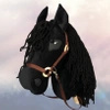 Koń na kiju Hobby Horse - Kary czarny z czarną grzywą Duży 