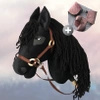 Koń na kiju Hobby Horse - Kary czarny z czarną grzywą Duży 