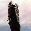 Koń na kiju Hobby Horse - Sabino srokaty z brązową grzywą Duży 