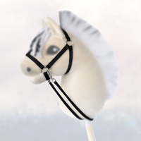 Kantar i wodze dla Hobby Horse, ogłowie - kolor czarny