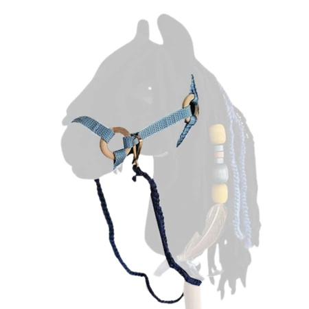 Kantar i wodze dla Hobby Horse, ogłowie - kolor niebieski