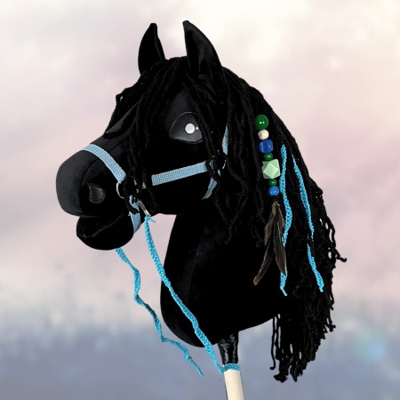 Koń na kiju Hobby Horse - Błyskawica Czarny Średni