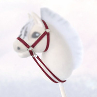 Kantar i wodze dla Hobby Horse, ogłowie - kolor bordowy