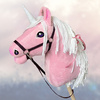 Hobby Horse - Jednorożec Różowy koń na kiju Rainbow PREMIUM A3
