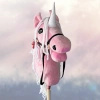 Hobby Horse - Jednorożec Różowy koń na kiju Rainbow PREMIUM Mały hh A4