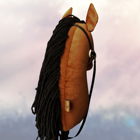 Koń na kiju Hobby Horse - Merida Rudy z czarną grzywą Średni