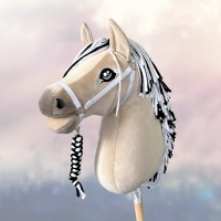 Koń na kiju Hobby Horse - Izabelowaty , beżowy z krótką grzywą PREMIUM