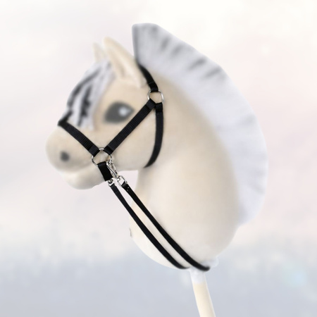 Kantar i wodze dla Hobby Horse, ogłowie - kolor czarny