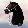 Koń na kiju Hobby Horse - skoczek Brązowy z brązową grzywą PREMIUM