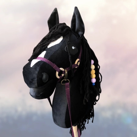 Koń na kiju Hobby Horse - Gwiazda Czarny Średni