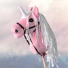 Hobby Horse - Jednorożec Różowy koń na kiju Rainbow PREMIUM Mały hh A4