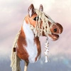Koń na kiju Hobby Horse - Dakota , Srokaty z jasnymi włosami PREMIUM