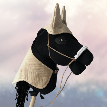Koń na kiju Hobby Horse - Kary Czarny, ogłowie GRATIS!  rozm. Średni 