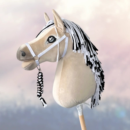 Koń na kiju Hobby Horse - Izabelowaty , beżowy z krótką grzywą PREMIUM