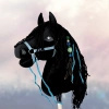 Koń na kiju Hobby Horse - Błyskawica Czarny Średni