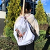Koń na kiju Hobby Horse - Kasztan Gniady, brązowy z czarną grzywą Duży + Torba / Plecak do transportu