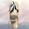 Koń na kiju Hobby Horse - skoczek Fiord A4 z biało - czarną grzywą PREMIUM