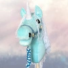 Hobby Horse - Jednorożec Niebieski koń na kiju Rainbow PREMIUM A3