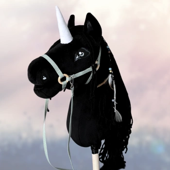 Hobby Horse - Jednorożec Czarny TAHTI koń na kiju PREMIUM Mały hh A4