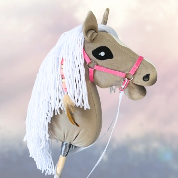 Koń na kiju Hobby Horse - Śnieżka jasnobrązowy Średni