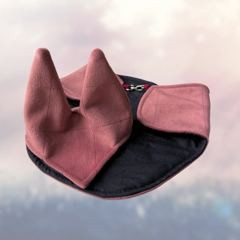 Zestaw akcesoriów Konienakiju - Nauszniki i derka dla Hobby Horse - kolor ciemny pudrowy róż