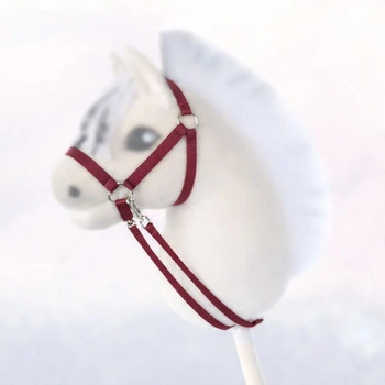 Kantar i wodze dla Hobby Horse, ogłowie - kolor bordowy