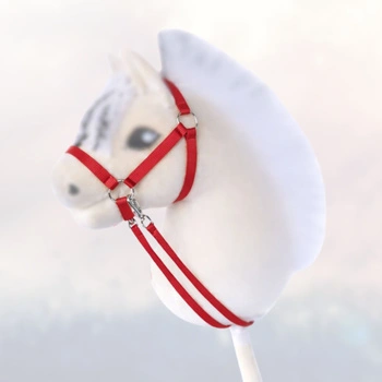 Kantar i wodze dla Hobby Horse, ogłowie - kolor czerwony 