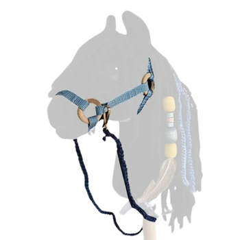 Kantar i wodze dla Hobby Horse, ogłowie - kolor niebieski