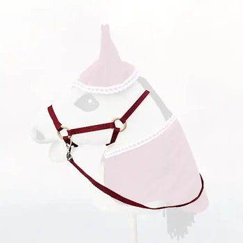 Kantar i wodze dla Hobby Horse, ogłowie - kolor bordowy